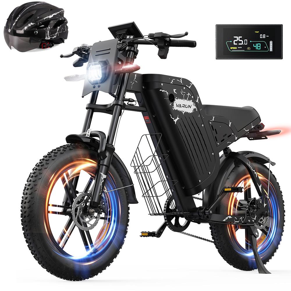Elektrofahrrad All-Terrain VARUN 1000W Motor Erwachsenen E-Bike 48V 31.5AH Vollfederung Höchstgeschwindigkeit 45Km/h 7 Gänge Zuladung 150Kg X-Plorer Beast