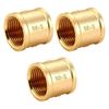 3lots 1 Inch Internal Thread Brass Couplings Includes Tape for Secure Sealing In Water Pipe Applications