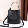 2026 Embossed Crocodile Pattern Women's Shoulder Bag – Stylish, Elegant Bucket Handbag