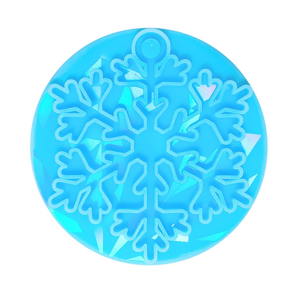 Holographic Silicone Mold Rainbow Effects Exquisite Snowflake Pendants Resin Molds Keychain Epoxy Molds Christmas Decor