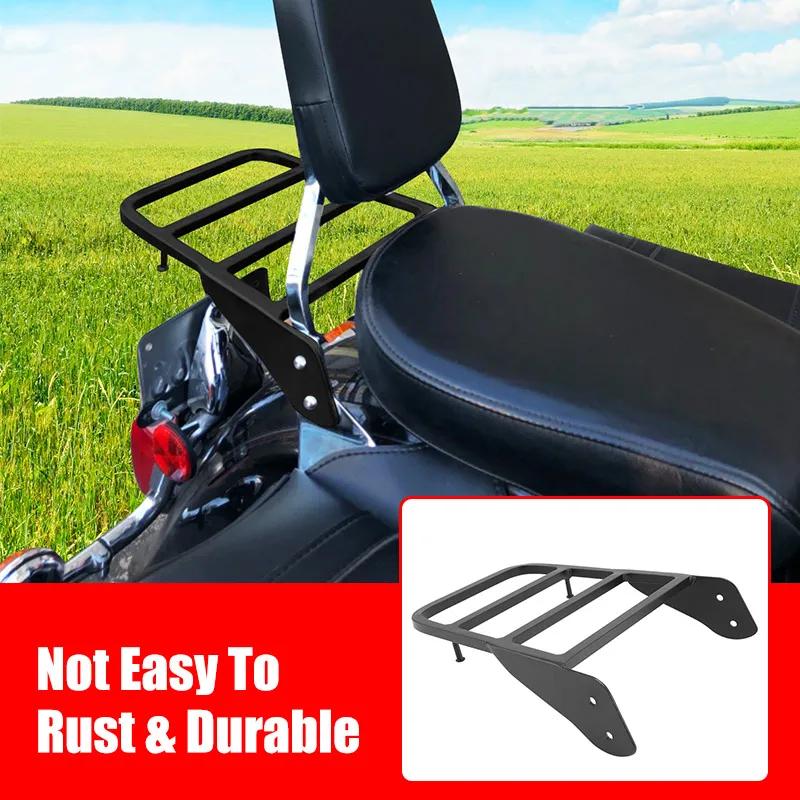 Steel Motorcycle Sissy Bar Backrest Rear Luggage Rack Black For Yamaha V-Star 400 650 1100 Dragstar 400 650 XVS 1100
