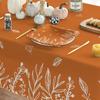 Autumn Thanksgiving Orange Wild Flower Tablecloth Fall Harvest Rectangle Table Cover Farmhouse Holiday Wedding Party Table Decor