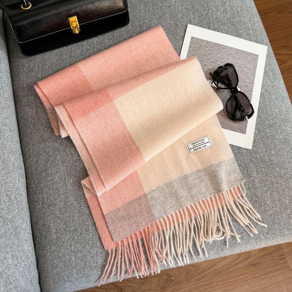 2025 Unisex 100% Wool Scarf: Versatile and Warm for Autumn & Winter