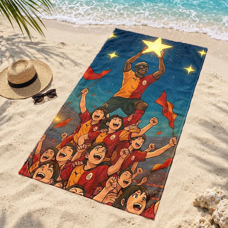 Galatasaray Microfiber Beach Towel Quick Dry Sand Free Lightweight Beach Towels for Travel Swimming Camping