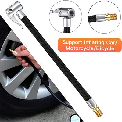 Bike Motorcycle Car Tire Air Inflator Hose Inflatable Pump Extension Tube Adapter Twist Tyre Air Connection Locking Air Chuck