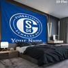 FC Schalke 04 Custom Name Wall Tapestry Aesthetic Wall Hanging Printed Fabric Blanket Decorative Tapestries for Bedroom Living Room Home Decor