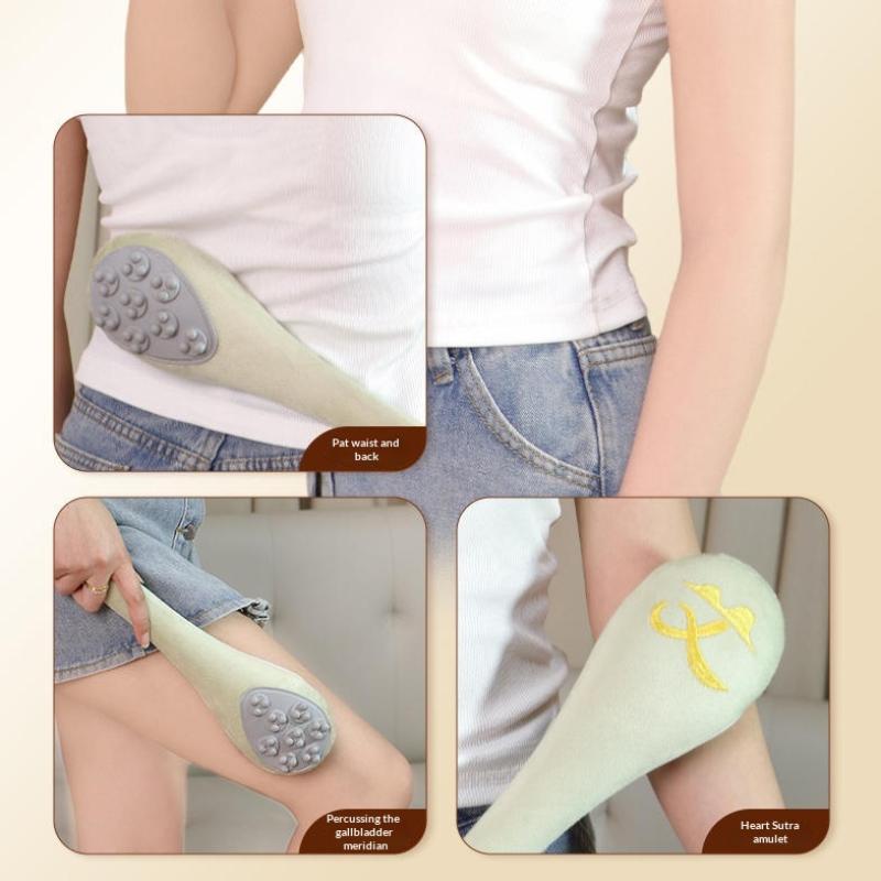 One-piece Molding Meridian Beating Hammer Sturdy Traditional Massage Rod for Waist Leg Deep Relaxation