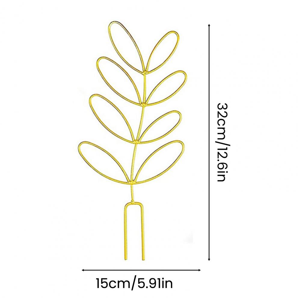 Metal Plant Trellis Leaf Shape Plant Support Frame Planter Insert Wire Trellis for Vine Climbing Plants Indoor Outdoor Plants