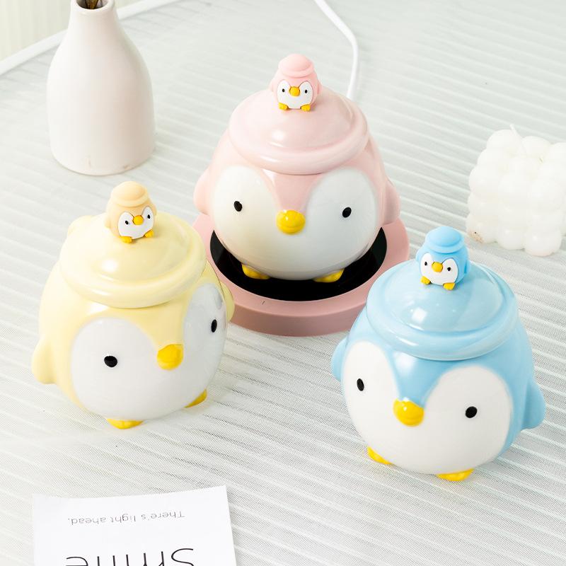 Pinguin mit großem Bauch Thermostatische Keramiktasse Niedlicher Cartoon Ins Kaffeetasse Büro Tasse Niedliche Wassertasse