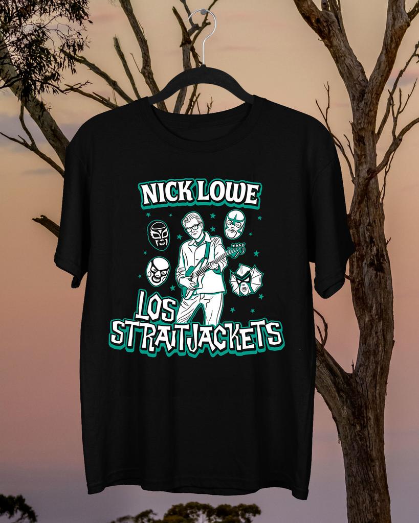 Camiseta Rara Nick Lowe & Los Straitjackets 2020 Banda Preta P a 5XL TMB1687