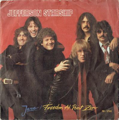 7inch Record JEFFERSON STARSHIP - Jane / Freedom At Point Zero FB1750 Grunt 1979 UK Rock Used