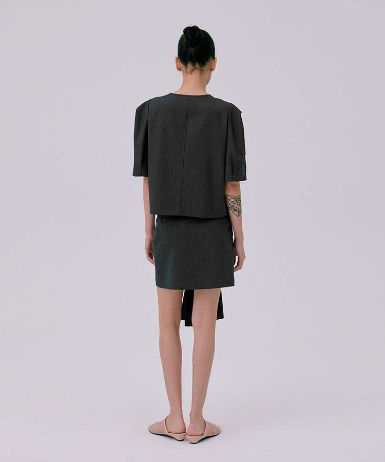 Bundercammer Tied Mini Skirt_Navy