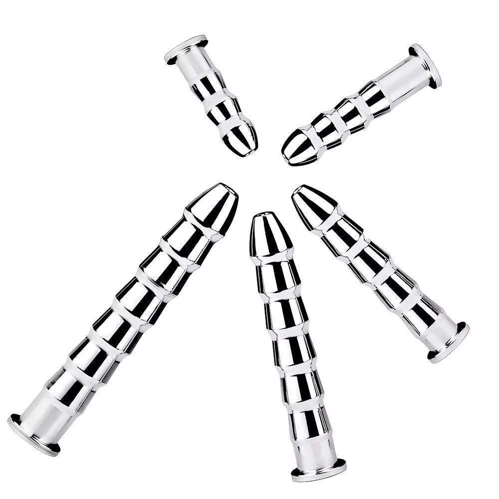 Men's Urethral Masturbation Stick Metal Stainless Steel Pull Bead Dilator Sounding Gay Sex Toy Penis Pulg Chastity