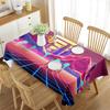 Neon Wave Blau Lila Farbthema Tischdecke Rechteckige Tischabdeckung für Wohnzimmer Party Esszimmer Küche Picknick Dekoration
