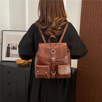 British Retro College Style Backpack Bag 2025 New Fashion Casual Commuter Women's Korean Version Schoolbag Going Out Backpack