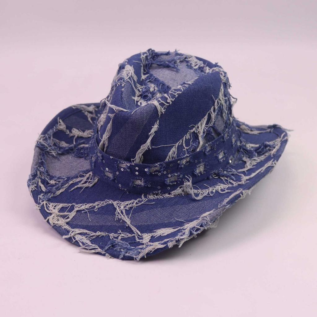 High-quality Denim One-word Top-up Top Hat, Male and Female Couples Outdoor Outing Visor Hat, Personalized Jazz Hat
