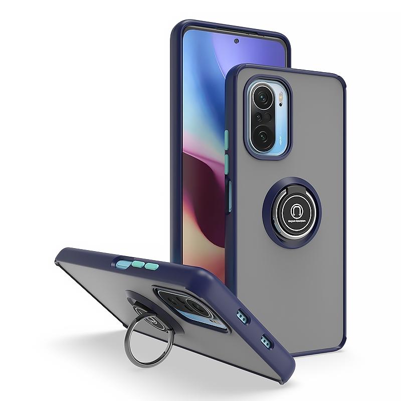 

Для Xiaomi Poco F3 Чехол Матовый Противоударный Автомобильный Магнитный Стенд Задняя Крышка для PocoF3 Pocco Poko Little F 3 Броня Жесткий ПК Кольцо Funda Poco F3