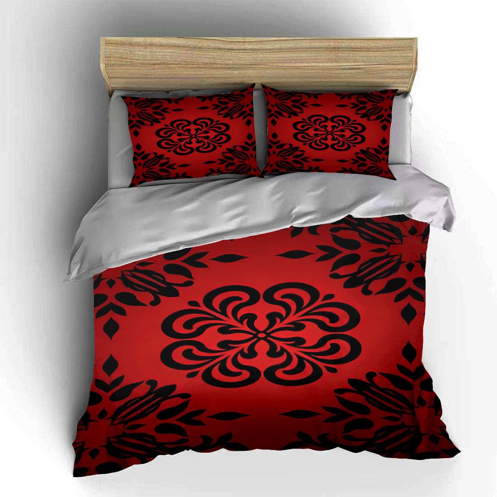 Floral-inspired black motifs. Bedding sets Duvet cover sets Duvet covers Pillowcases(1* Duvet Cover 2* Pillowcases without duvet insert)
