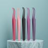 Round Tip Eyelash Tweezers and Clips: Dolphin and Butterfly Designs for False Eyelash Application