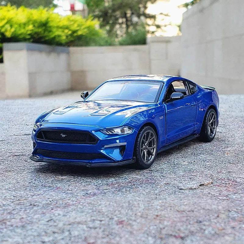 AHYU6 1:34 Ford Mustang GT 2018 Muscle Car Alloy Car Die Cast Toy Car Model Sound and Light Toy Collectibles Birthday gift