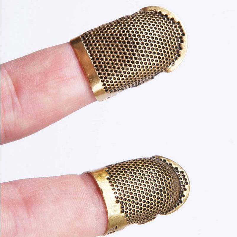 Sewing Thimble Finger Protector Ring Hardworking Needle Metal Brass Thimble