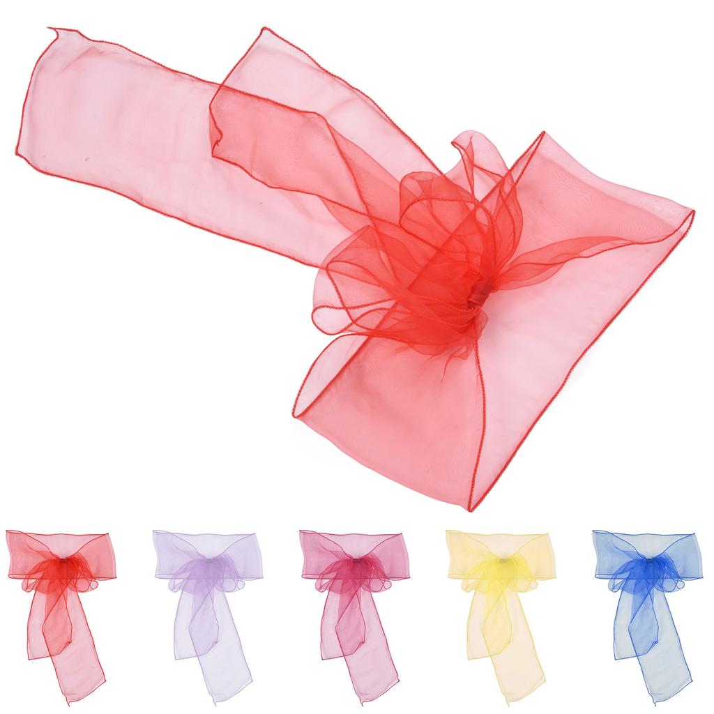 10 Peças Faixa de Cadeira de Banquete de Organza Laços de Cadeira Exquisitos Faixas para Decoração de Festa de Casamento