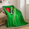 A Triangle of Red Snooker Balls, Colored Balls, Cues, and a Green Table. for All Seasons Blanket Lunch Break Throw Gift