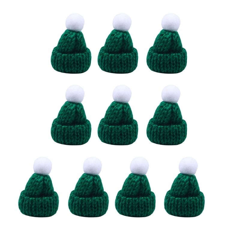 Confezione da 10 Mini Cappelli a Maglia per Artigianato Fai-da-Te Bambina Bambino