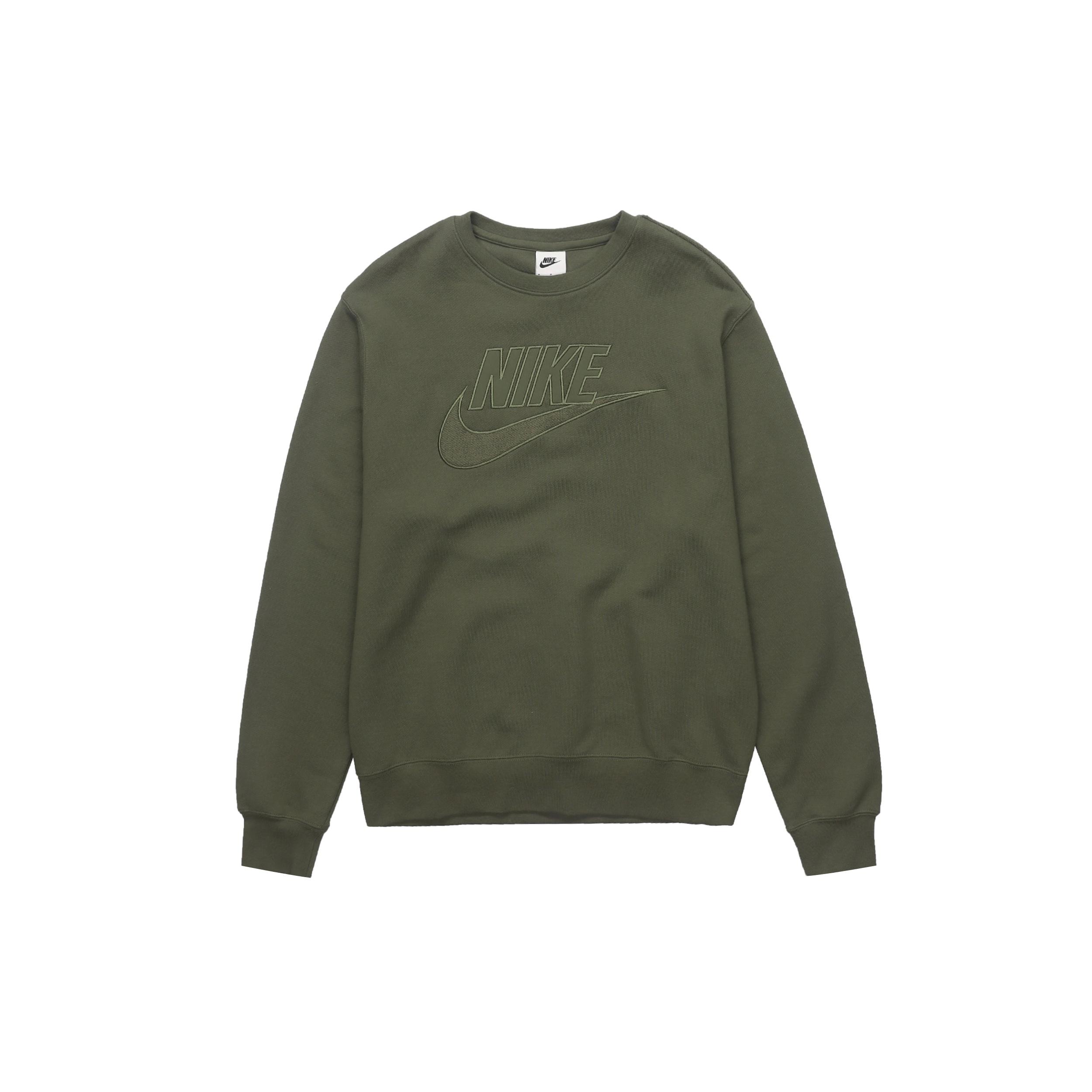Nike front towelling logo sweatshirt Olive Men s DQ4584-222 S