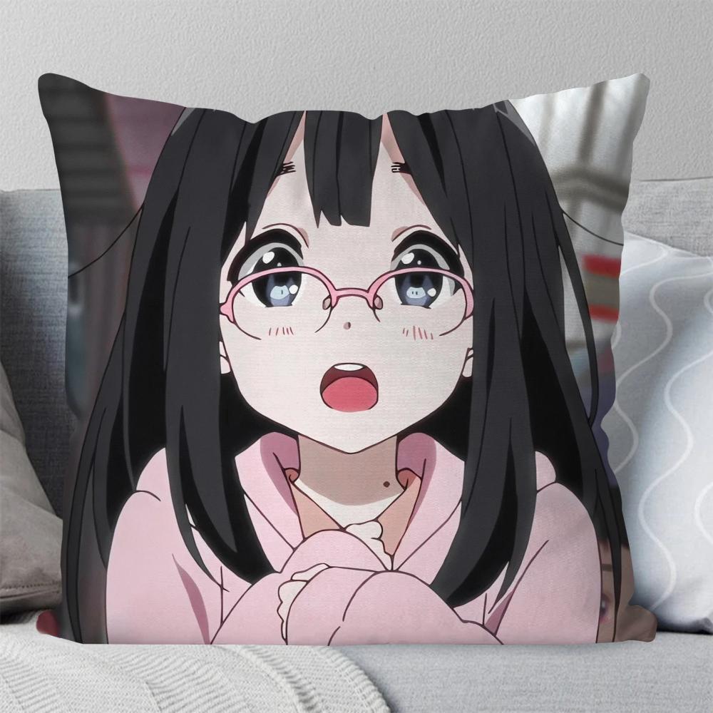 Kitashirakawa Tamako Animation Tamako Market Kissenbezug Quadratisches Kissen Schlafzimmer Sofa Freizeitwagen Wohnzimmer Heimdekoration 40X40