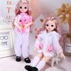 Mini muñeca articulada móvil de 30CM para niñas, juguete 3D con ojos grandes, trajes completos de princesa, colección de vestidos, regalo para niños