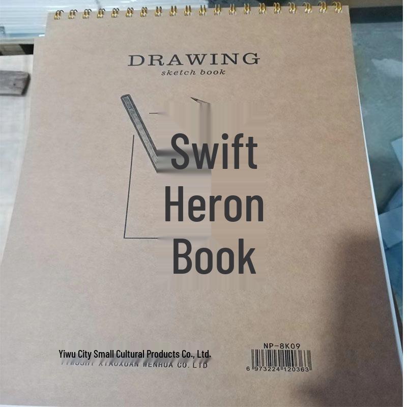 Top-Bound 8K Thick 160g A4 Blank Sketchbook, Coil Binding, 16K Art Drawing & Painting Book.