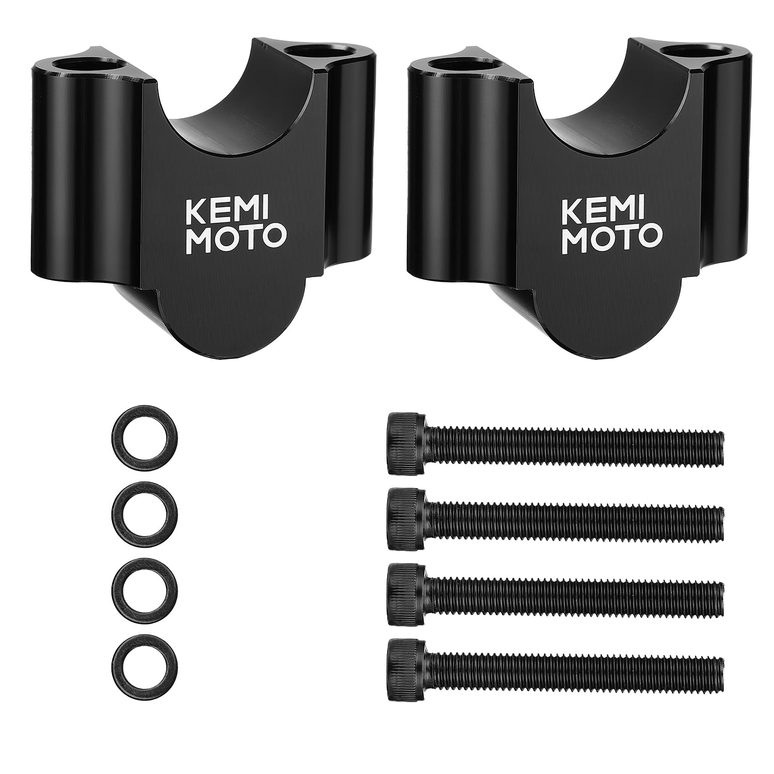 

KEMIMOTO Handlebar 30mm Handlebar Universal Handlebar Riser for CNC Black Post, Motorcycle, Lift, Spacer, 7/8-inch 22mm/22.2mm Bars, Standard, чёрный