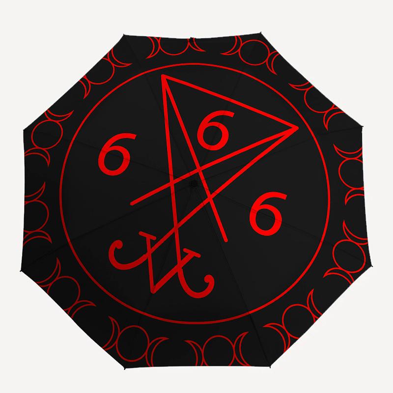 Sixth Seal Symbol Sticker - Mystic Design for Your GearUmbrella, Portable 3-Fold Compact Umbrella,Christmas Gift ES512