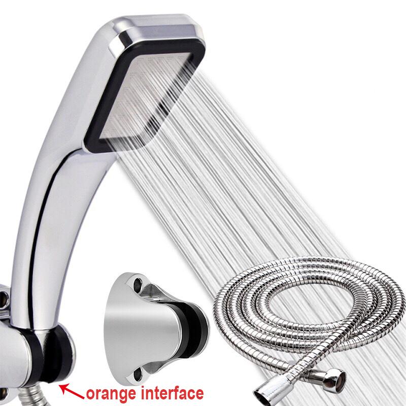Square 300-hole High-pressure Rain Shower Nozzle Shower Head Water-saving Water Flow with Chrome-plated ABS Bathroom Accessories