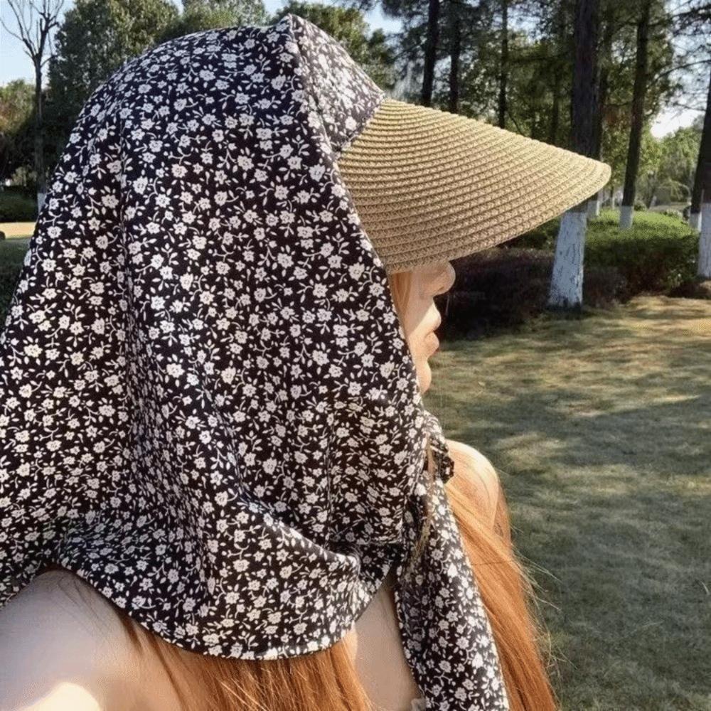 Korean Style Scarf Baseball Cap Star Print Strappy Scarf Hat Fashion Headscarf Baseball Hat  Spring