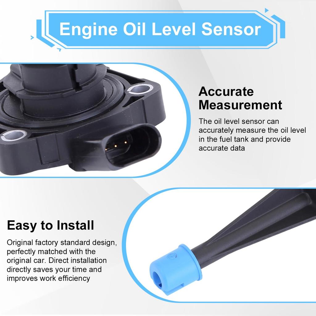 04E907660C Engine Oil Level Sensor Compatible for Golf 2019-2021 for Jetta 2016-2021 for A3 Sportback E-tron 2016-2018 04E907660 Oil Levelling Sensor