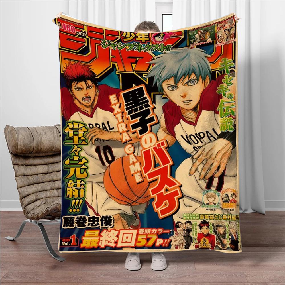 Japonské Anime Kuroko-No-Basket Flanelová deka Měkká teplá přehozová deka Deka na pohovku Kancelář Postel Kancelář Kempování Cestování