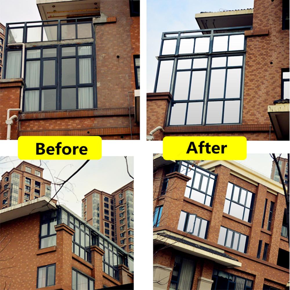 Mirror Sunscreen Window Tint Sun Blocking Heat Blocking Cling for Home Office Silver Vinyl Roll Stickers Solar Window Films
