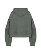 Escapefrom Flare Sun Logo Print Two-Way Pigment Zip-Up Hoodie Khaki