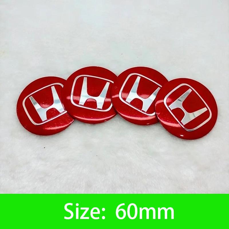 AAALX1 45-65mm Car Wheel Center Hub Cap Emblem Sticker Accessories For Honda Civic FIT Accord Prelude CRV 5Th City XRV CRV HRV Odyssey