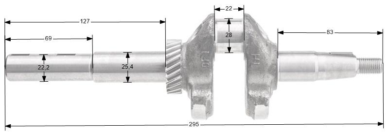 

Loncin Lc1P70Fa Crankshaft With Shaft Original Part