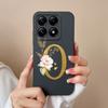 Liquid Soft Silicone Bumper For Xiaomi 14T Pro 5G 14 T Cover Pretty 26 Flower Letters Cases Anti Drop Housing Phone Shell Fundas