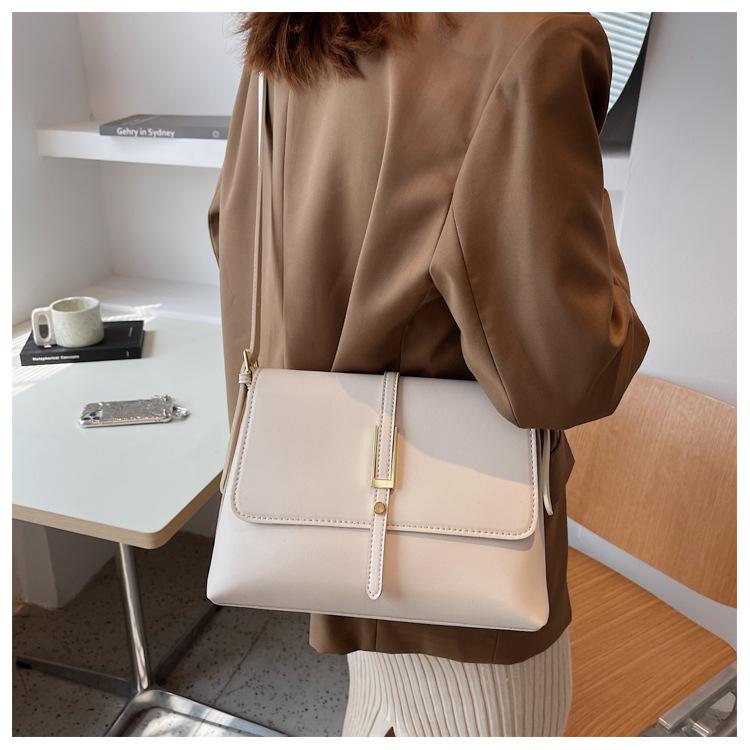 Nowa, retro, duża torba damska, modna i prosta, kwadratowa torba na jedno ramię, noszona pod pachą