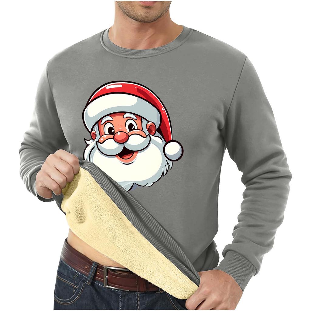 Men Sweatshirt Christmas Shirt Long Sleeve Funny Holdiay Crewneck Xmas Tops