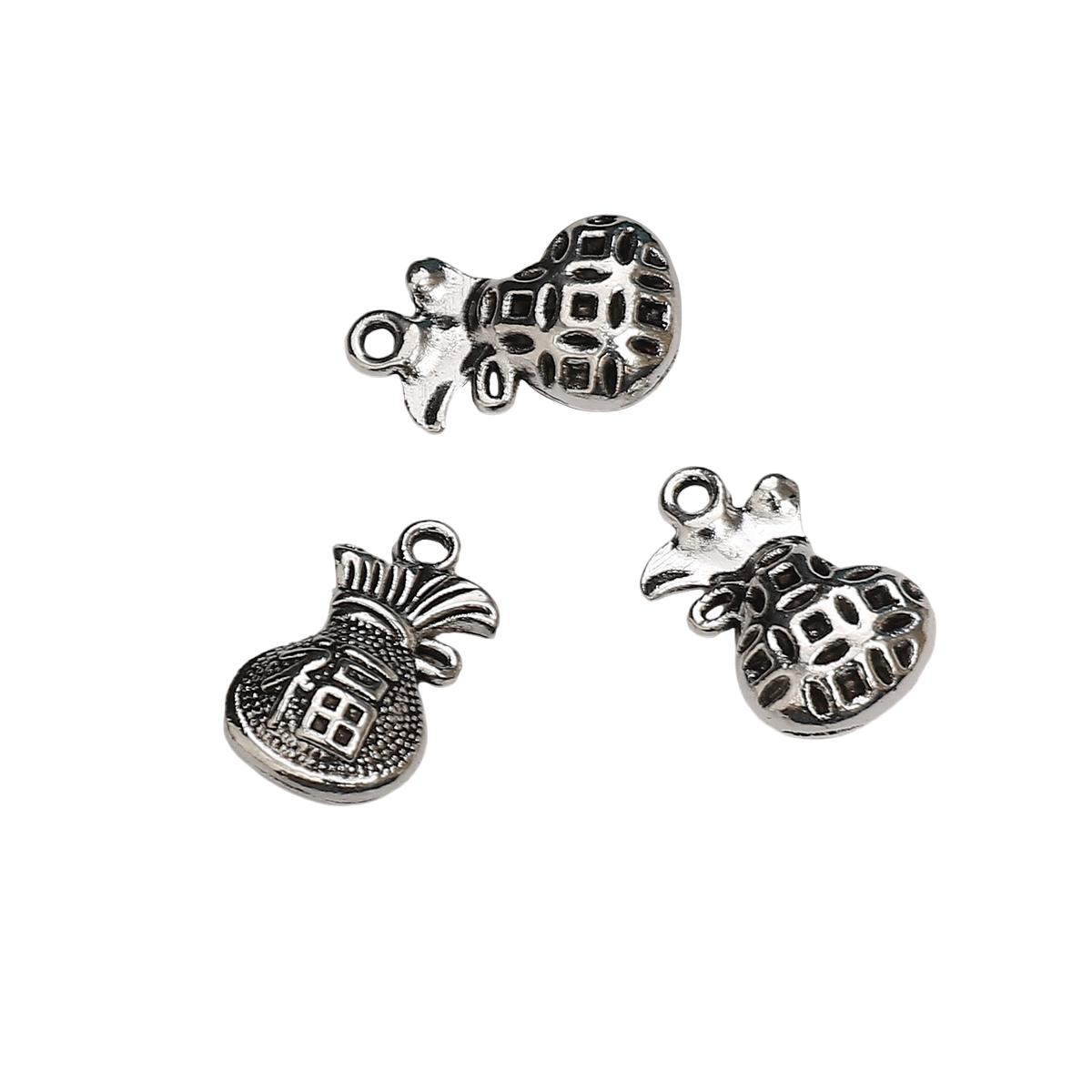 

1/5/10 шт./пакет сплав китайский благоприятный кулон DIY браслет ожерелье серьги ювелирные изделия аксессуары 15.5x9mm 10pcs/bag