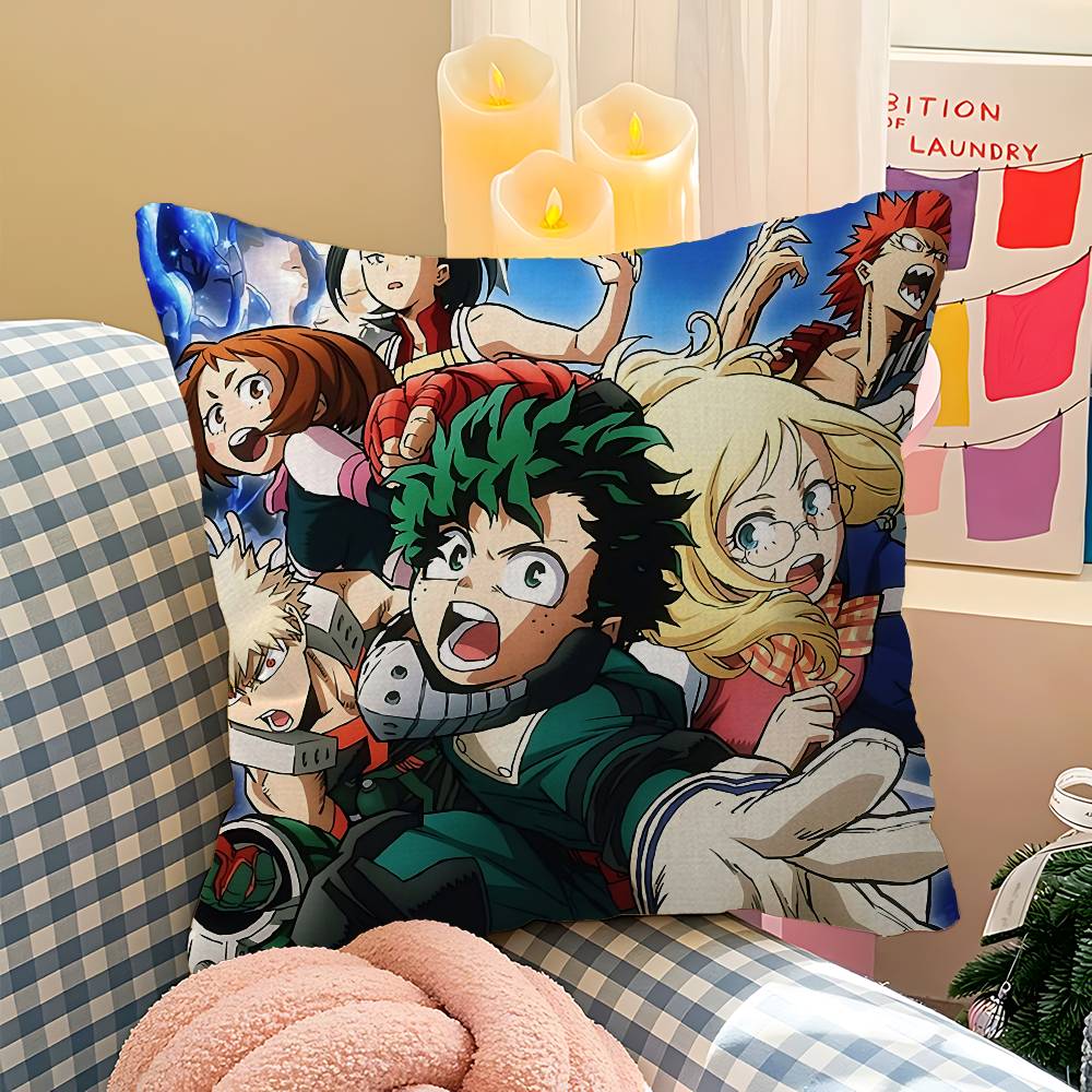 My Hero Academia Cool Cartoon Cushion Cover Polyester Sofa Cushions Decorative Throw Pillows Home Decoration Pillowcover