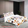 3-piece Halloween Themed Cute Ghost Pattern Printed Down Duvet Cover (1 Piece Set+2 Pillowcases, No Core) Couple Bedding Set