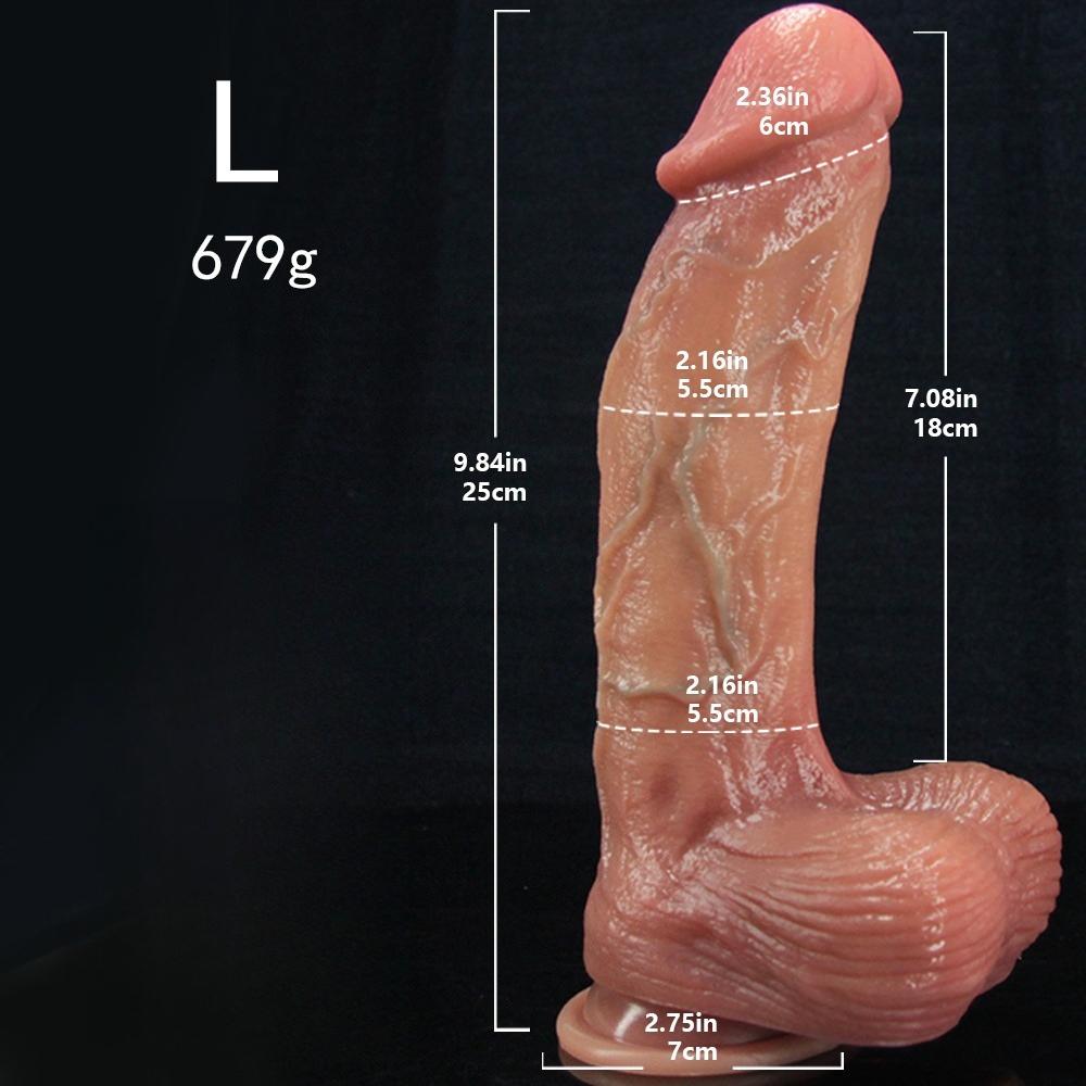 Ultra Realistic 12.2” Silicone Dildo with Strong Suction Cup, Curved Beginner Penis Toy for G-Spot & Anal Play, Hands-Free Adult Sex Toy
