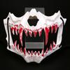 Blood Half-Face Mask Men Dragon Tiger Wolf Mask Horror Halloween Costume Props Skeleton Carnival Mask Party Cosplay Prop